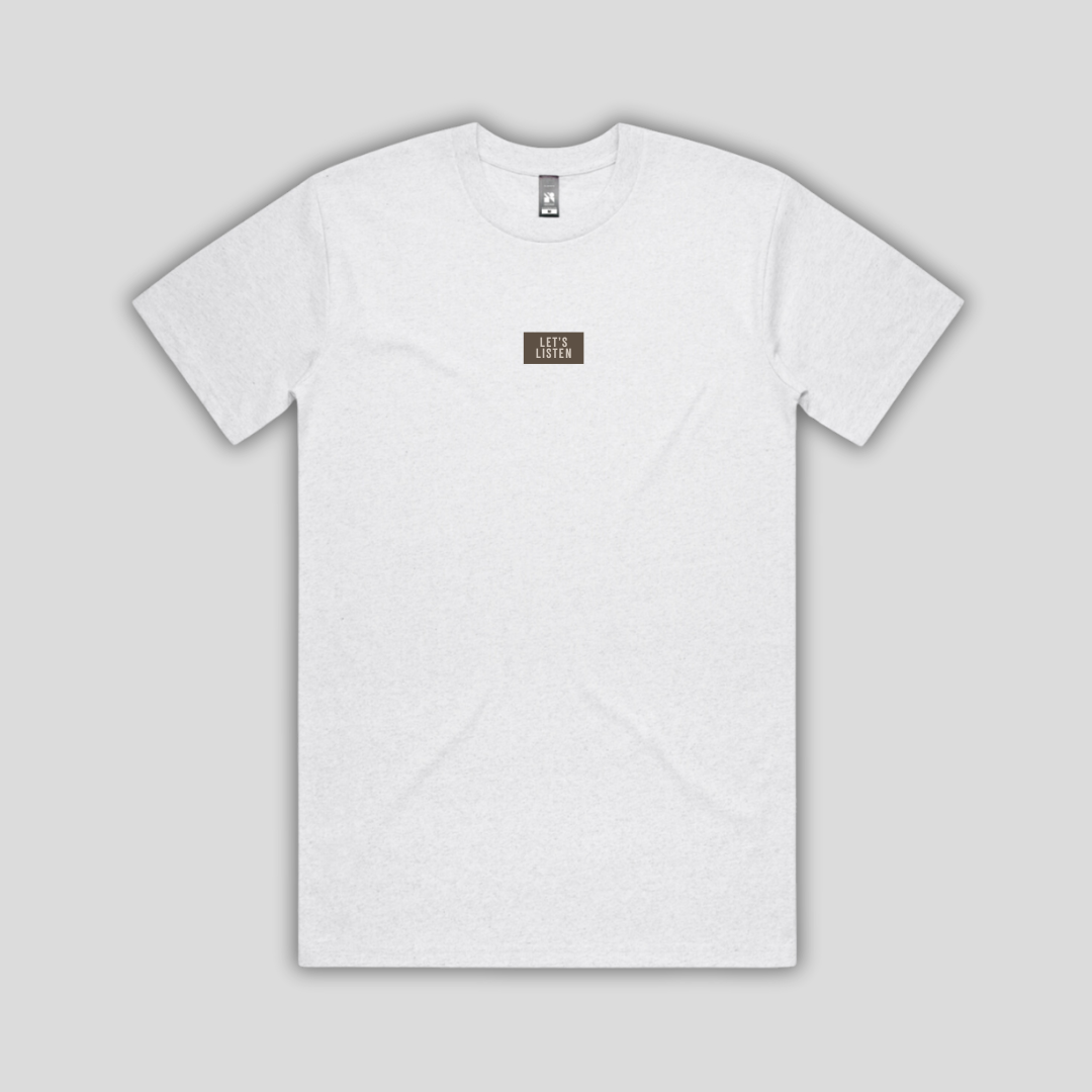 TTT Lets Listen Box White T-Shirt