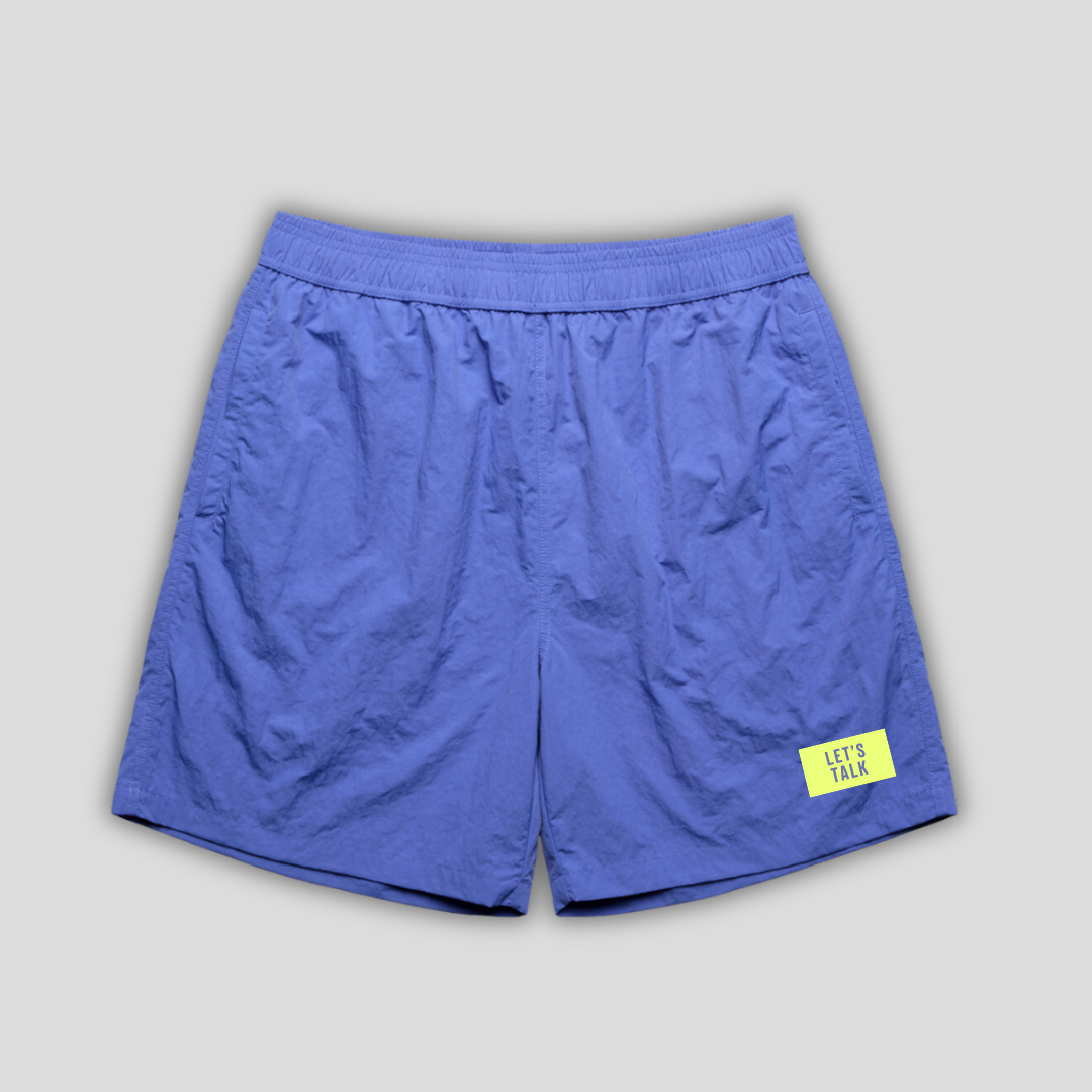 TTT Lets Talk Box Blue Swim Shorts