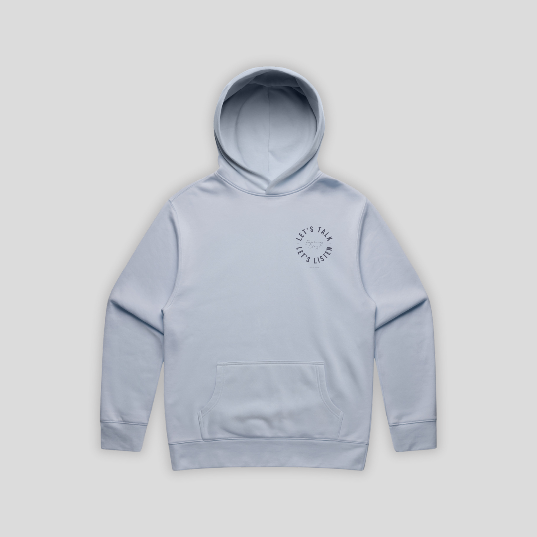 TTT Lets Talk & Listen Powder Blue Hoodie