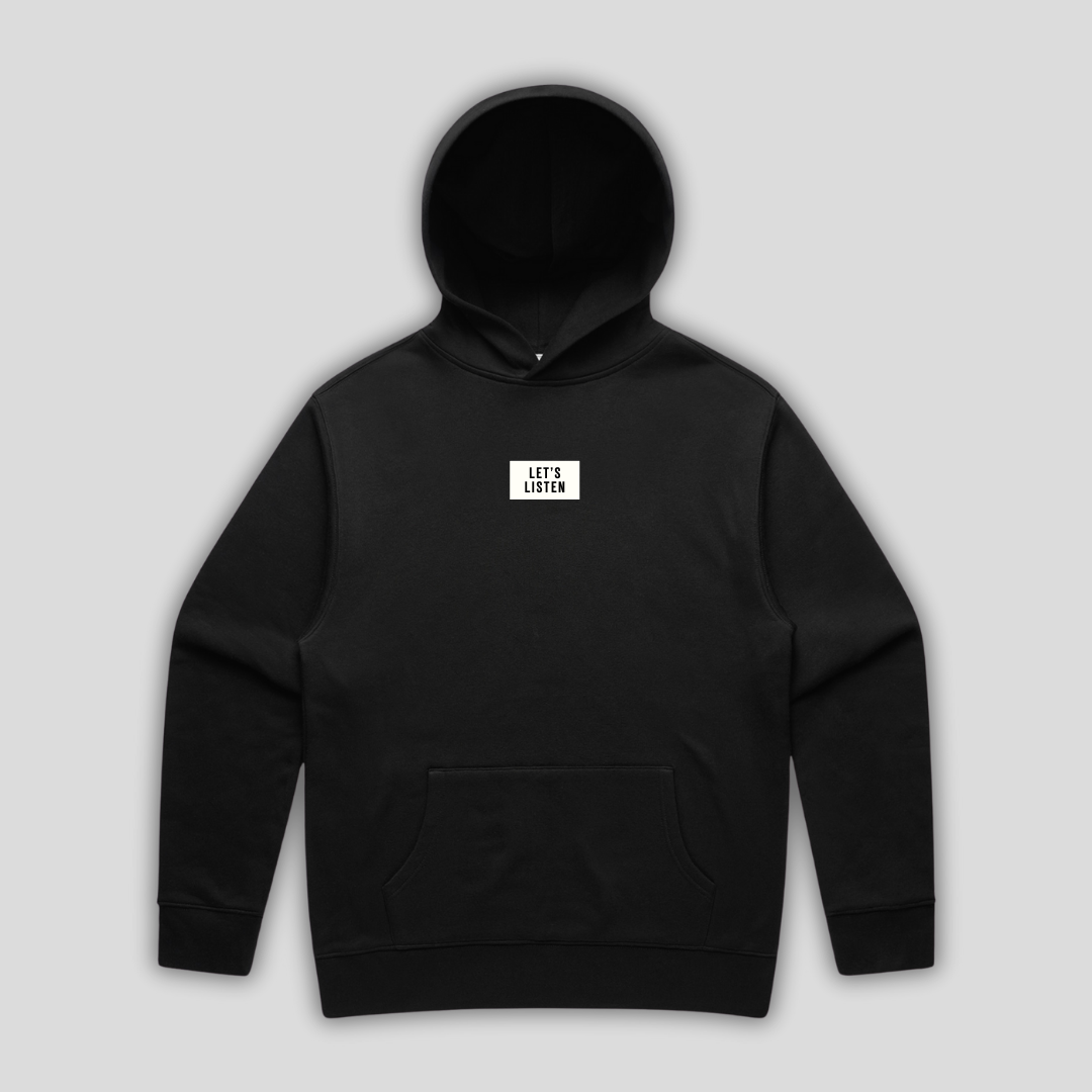 TTT Lets Listen Box Black Hoodie