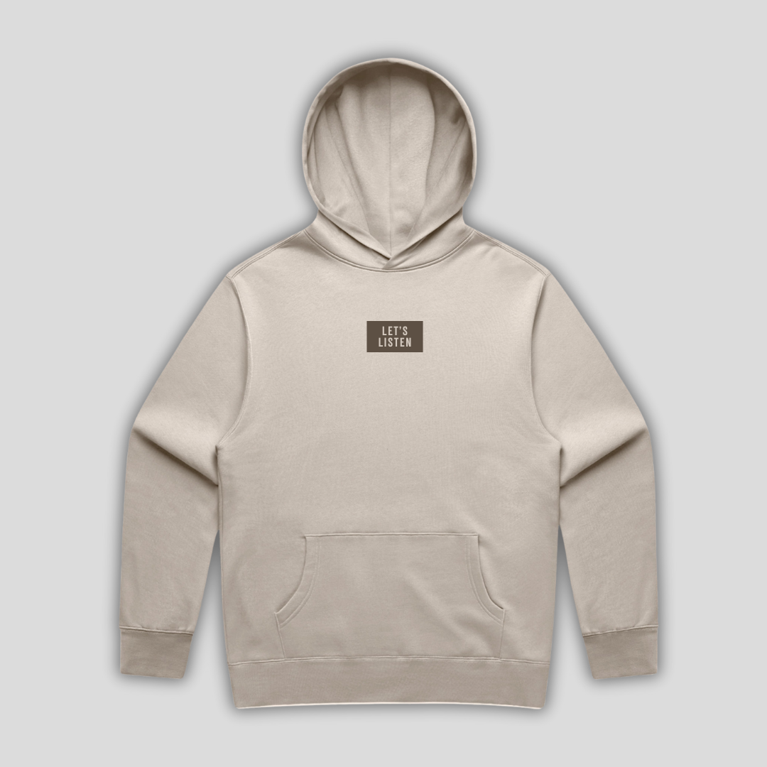 TTT Lets Listen Box Bone Hoodie