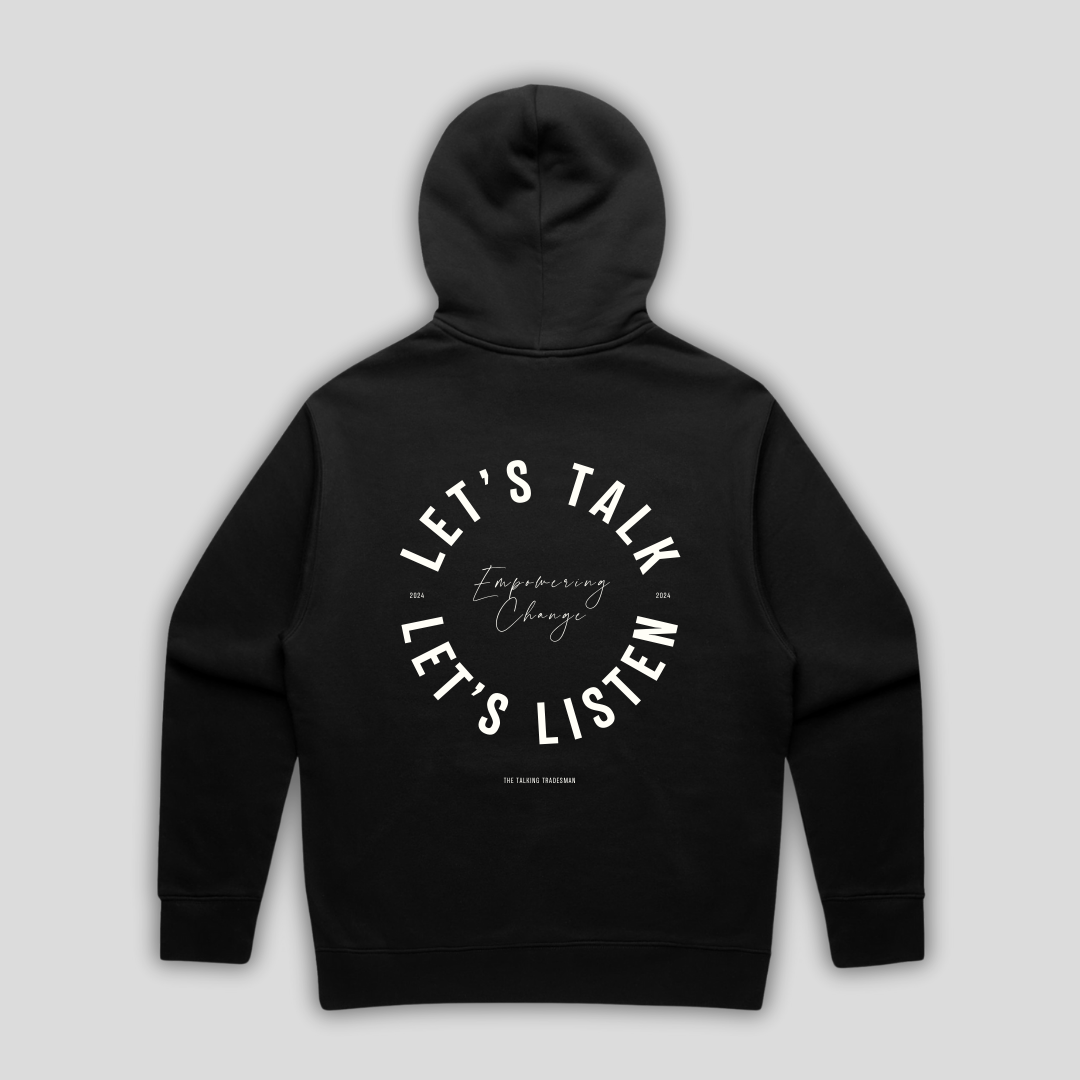 TTT Lets Talk & Listen Black Hoodie