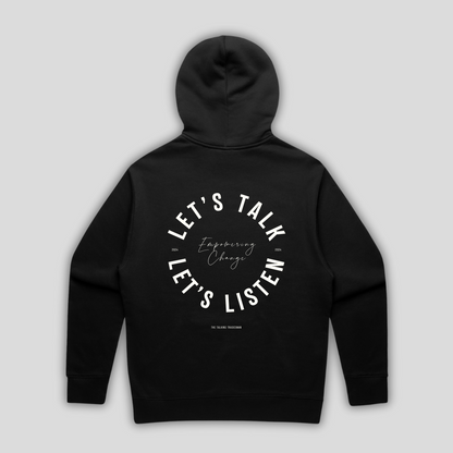 TTT Lets Talk & Listen Black Hoodie