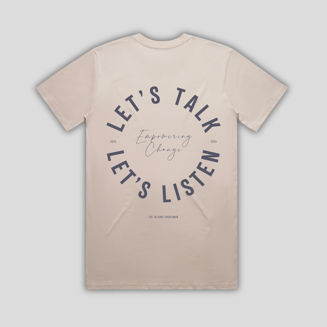 TTT Lets Talk & Listen Bone T-Shirt