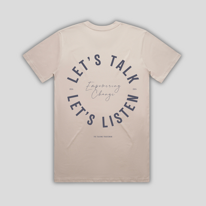TTT Lets Talk & Listen Bone T-Shirt