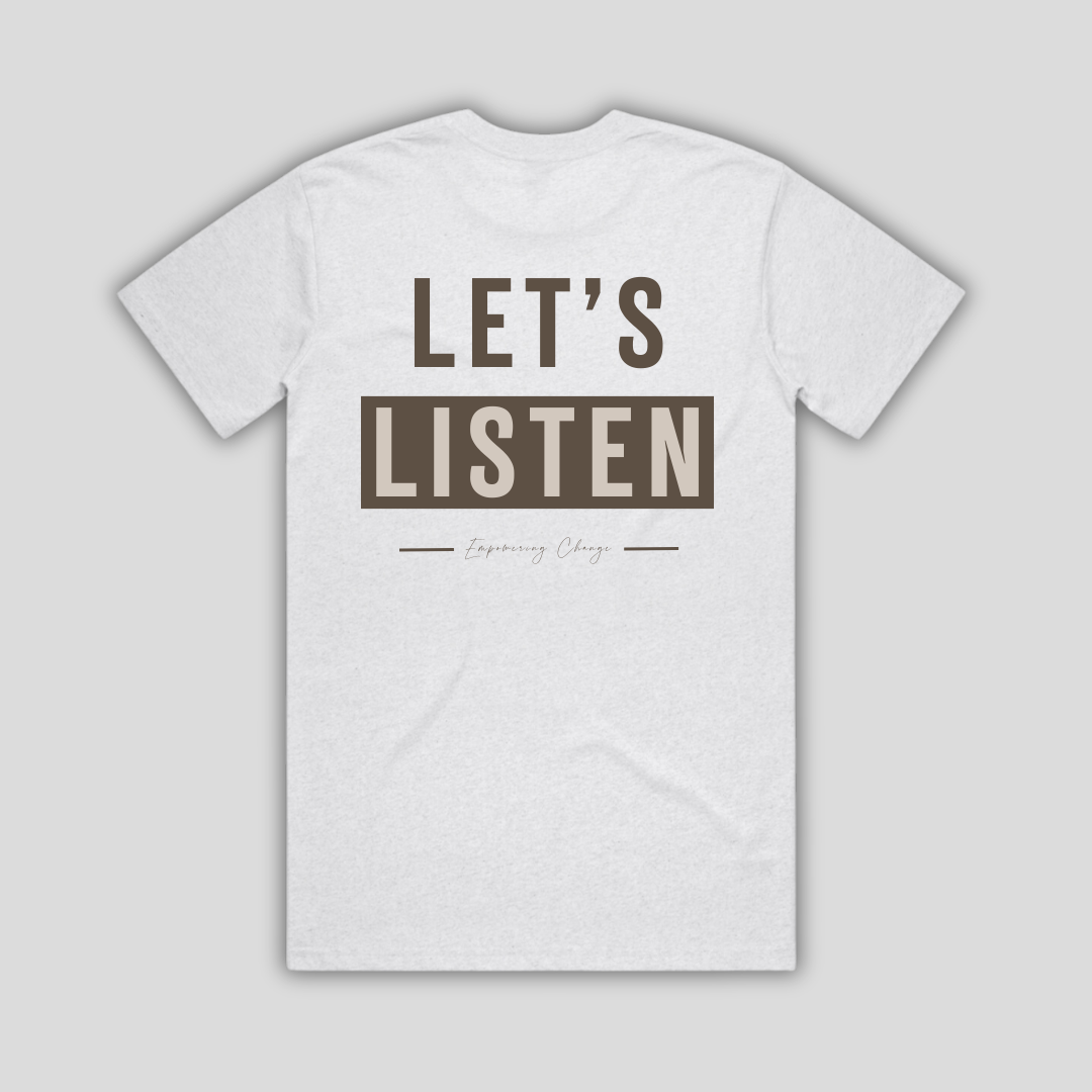 TTT Lets Listen Box White T-Shirt