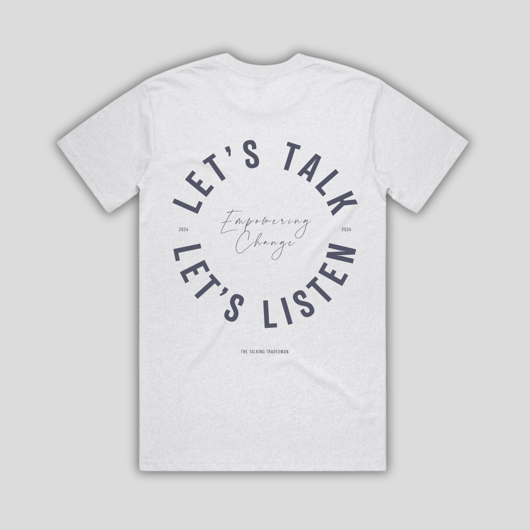 TTT Lets Talk & Listen White T-Shirt
