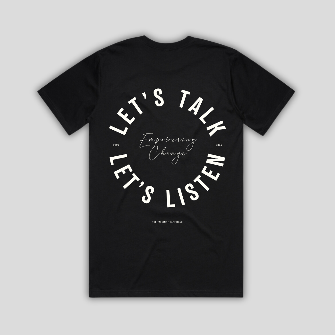 TTT Lets Talk & Listen Black T-Shirt