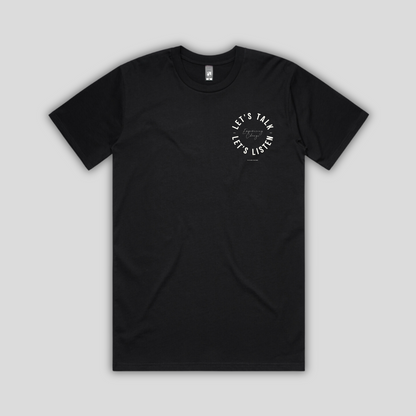 TTT Lets Talk & Listen Black T-Shirt
