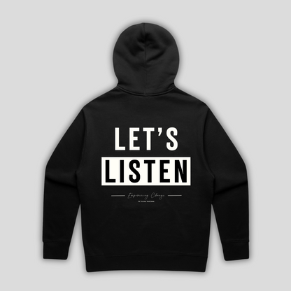 TTT Lets Listen Box Black Hoodie