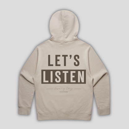 TTT Lets Listen Box Bone Hoodie